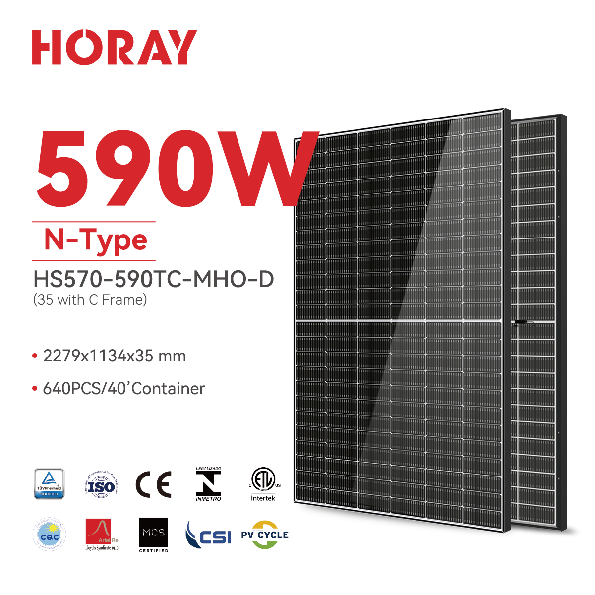 Solar Ocean HS570-590TC-MHO-D (35 with C Frame)