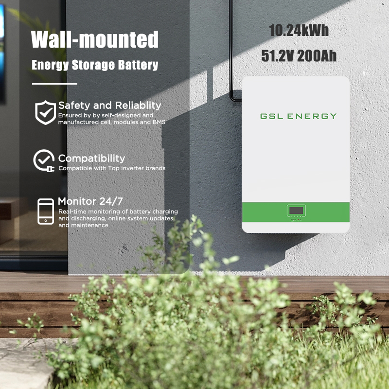 GSL 51.2V 200Ah 10.24kWh Powerwall Battery