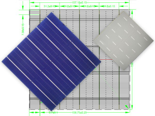 Mariosolar Mono 5BB Solar Cell 158.75
