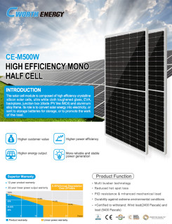 Mono Solar Panel-CE-M500W