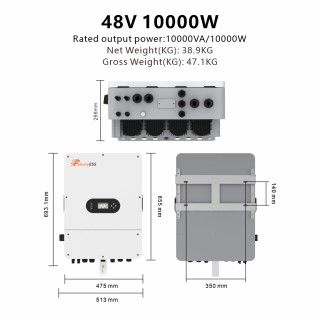 Three Phase Low Voltage Hybird inverter T-REX-10KLP3G01