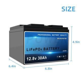 12.8V 30Ah LiFePO4 Battery